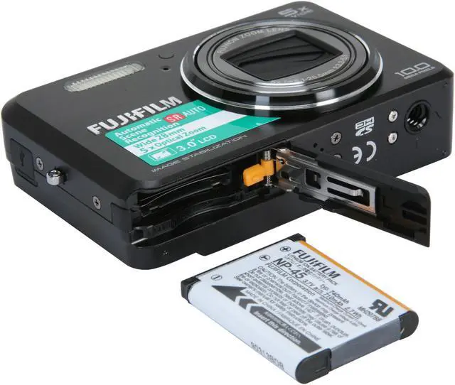 Alt view image 10 of 11 - FUJIFILM FINEPIX J250 Black 10.0 MP 5X Optical Zoom 28mm Wide Angle Digital Camera