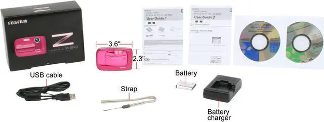 Alt view image 12 of 12 - FUJIFILM FinePix Z30 Pink 10.0 MP 3X Optical Zoom Digital Camera