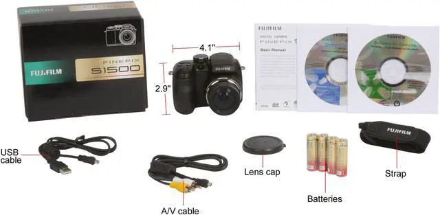 Alt view image 12 of 12 - FUJIFILM FINEPIX S1500 Black 10.0 MP 12X Optical Zoom Digital Camera