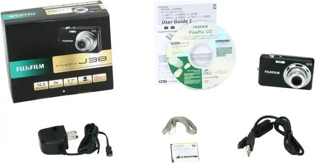Alt view image 8 of 8 - FUJIFILM FINEPIX J38 Black 12.2 MP 3X Optical Zoom Digital Camera