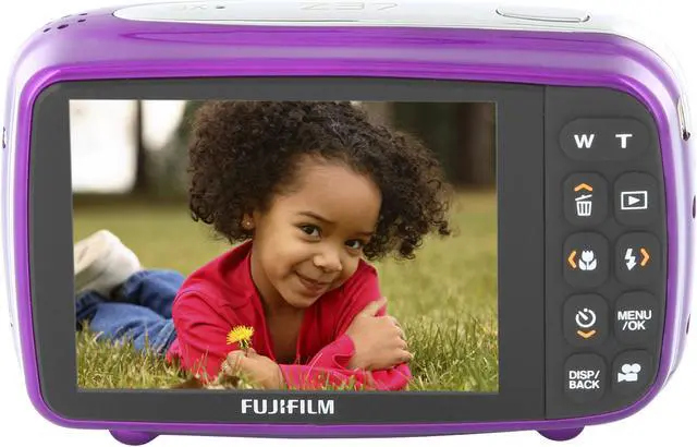 Alt view image 4 of 11 - FUJIFILM FINEPIX Z37 Purple 10.0 MP 3X Optical Zoom Digital Camera
