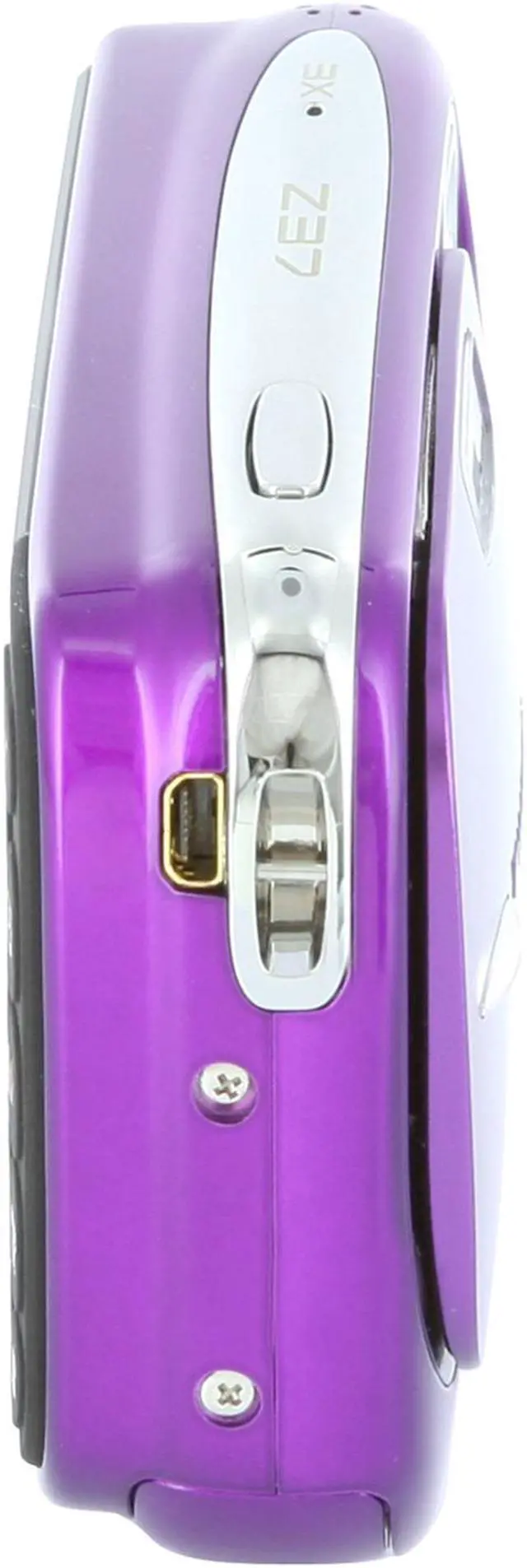 Alt view image 6 of 11 - FUJIFILM FINEPIX Z37 Purple 10.0 MP 3X Optical Zoom Digital Camera