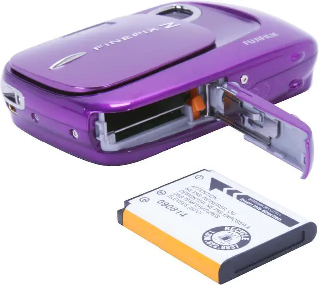 Alt view image 10 of 11 - FUJIFILM FINEPIX Z37 Purple 10.0 MP 3X Optical Zoom Digital Camera