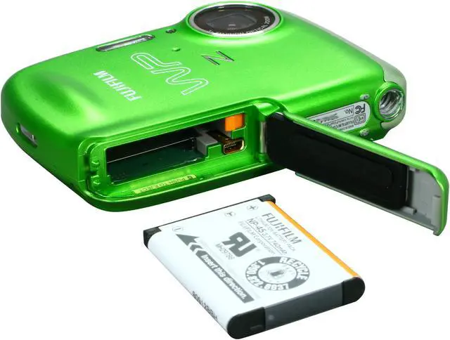 Alt view image 7 of 8 - FUJIFILM FinePix Z33WP Green 10.0 MP 3X Optical Zoom Waterproof Digital Camera