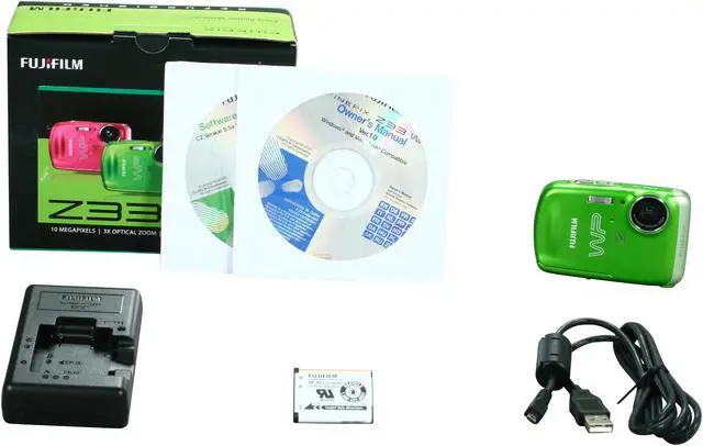 Alt view image 8 of 8 - FUJIFILM FinePix Z33WP Green 10.0 MP 3X Optical Zoom Waterproof Digital Camera