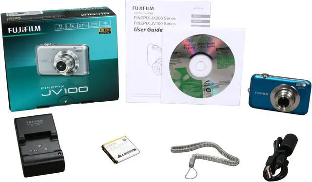 Alt view image 7 of 7 - FUJIFILM FINEPIX JV100 Blue 12 MP 3X Optical Zoom Digital Camera