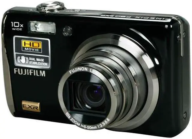Main image of FUJIFILM FINEPIX F80EXR Black 12.0 MP 10X Optical Zoom 27mm Wide Angle Digital Camera