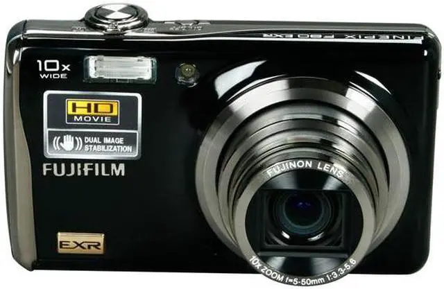 Alt view image 2 of 9 - FUJIFILM FINEPIX F80EXR Black 12.0 MP 10X Optical Zoom 27mm Wide Angle Digital Camera