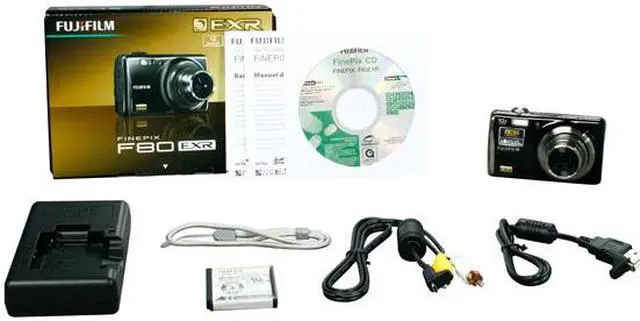 Alt view image 9 of 9 - FUJIFILM FINEPIX F80EXR Black 12.0 MP 10X Optical Zoom 27mm Wide Angle Digital Camera