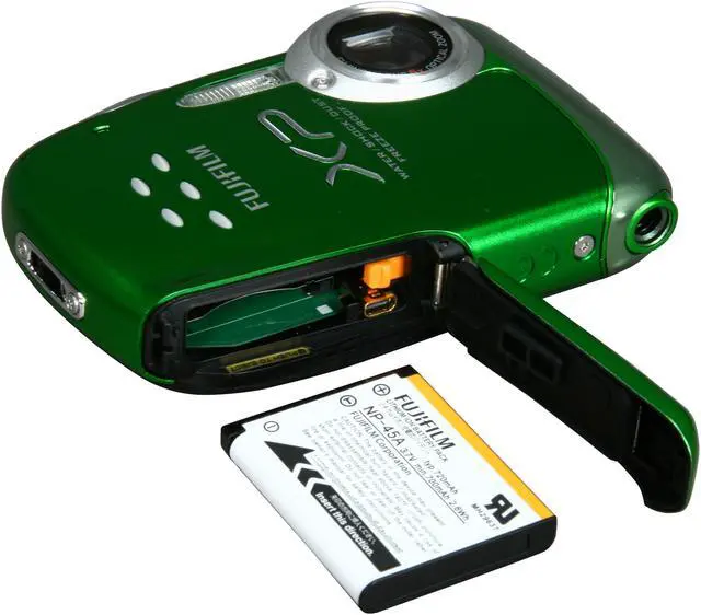 Alt view image 7 of 8 - FUJIFILM FINEPIX XP10 Green 12.0 MP 5X Optical Zoom Waterproof Shockproof Digital Camera