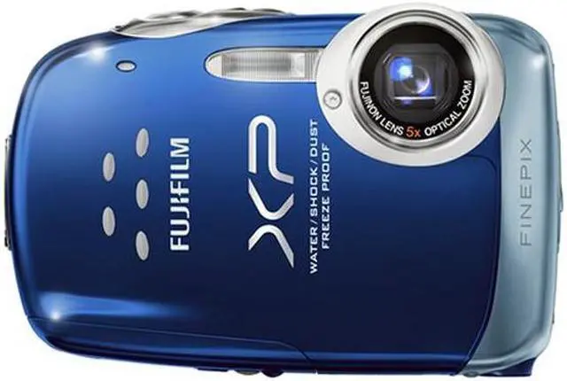 Main image of FUJIFILM FINEPIX XP10 Blue 12.0 MP 5X Optical Zoom Waterproof Shockproof Digital Camera