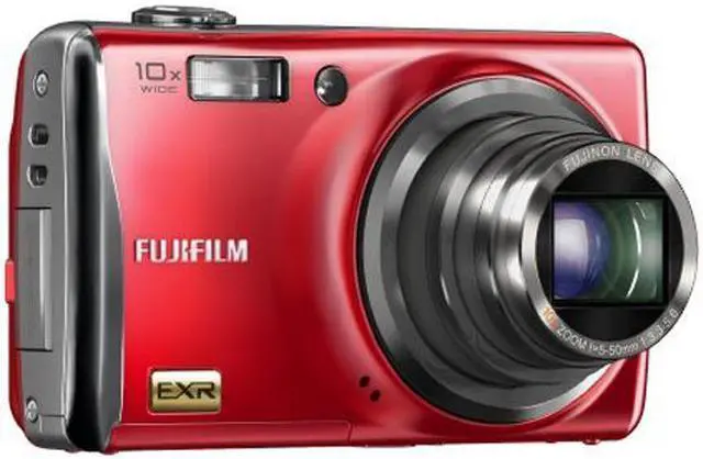 Main image of FUJIFILM FINEPIX F80EXR Red 12.0 MP 10X Optical Zoom 27mm Wide Angle Digital Camera