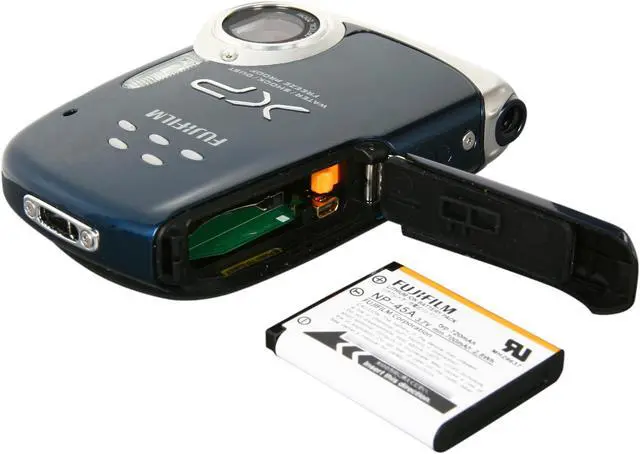 Alt view image 5 of 6 - FUJIFILM FINEPIX XP10 Blue 12.0 MP 5X Optical Zoom Waterproof Shockproof Digital Camera