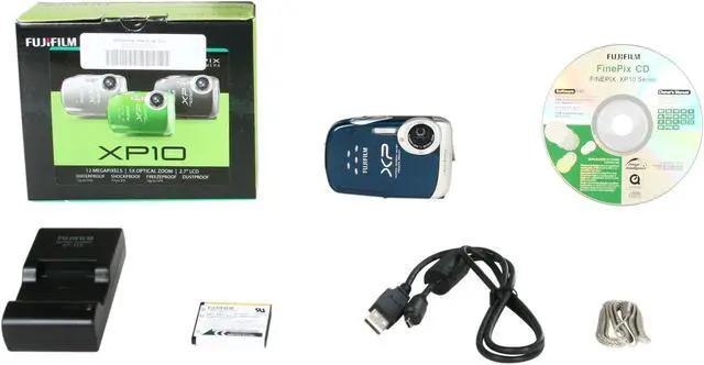 Alt view image 6 of 6 - FUJIFILM FINEPIX XP10 Blue 12.0 MP 5X Optical Zoom Waterproof Shockproof Digital Camera