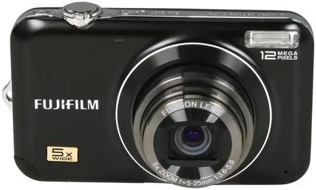 FUJIFILM JX200 Black 12.2 MP 28mm Wide Angle Digital Camera