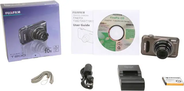 Alt view image 8 of 8 - FUJIFILM FinePix T200 Gunmetal 14 MP 10X Optical Zoom Digital Camera