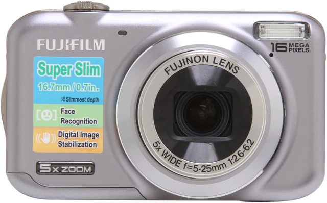 Refurbished: FUJIFILM JX400 Silver 16 MP 28mm Wide Angle Digital