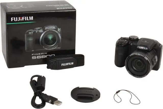Alt view image 9 of 9 - Fujifilm FinePix S6800 16.2 Megapixel Compact Camera - Black