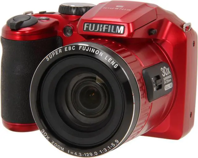 Main image of FUJIFILM FinePix S6800 Red 16.2 MP 24mm Wide Angle Digital Camera HDTV Output