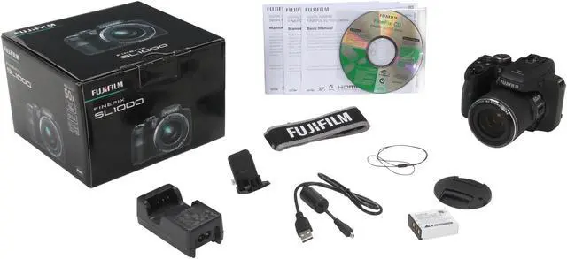 Alt view image 10 of 10 - FUJIFILM FinePix SL1000 Black 16.2 MP 50X Optical Zoom 24mm Wide Angle Digital Camera HDTV Output