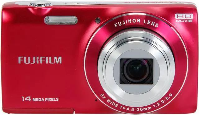 Alt view image 2 of 8 - Fuji FinePix 14MP 8x Optical ZoomDigital Camera, JZ100 Red