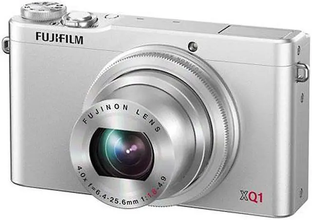 Main image of FUJIFILM XQ1 Silver 12 MP 4X Optical Zoom 25mm Wide Angle Digital Camera HDTV Output