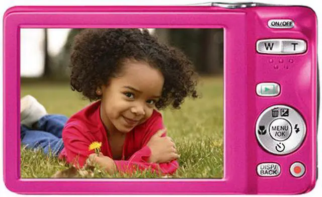Refurbished: FUJIFILM FinePix JX520 Pink 14 MP 26mm Wide Angle
