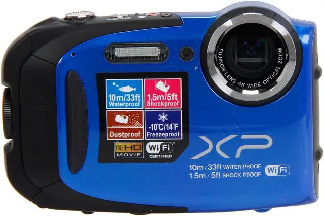 Alt view image 2 of 8 - Fujifilm FinePix XP70 16409284 16MP 5X Blue Digital Camera