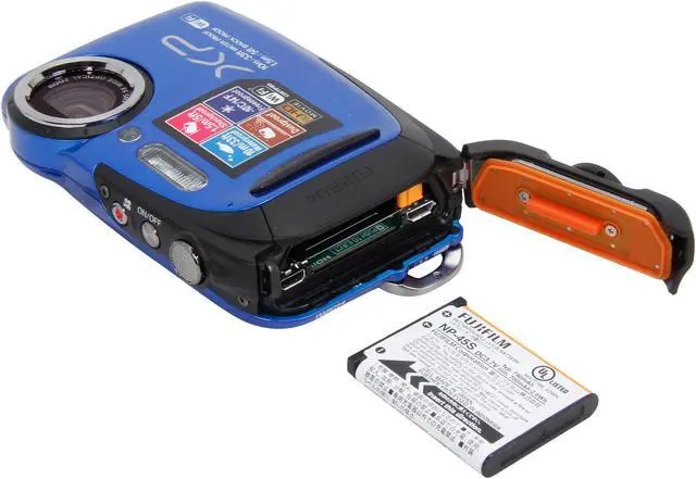 Alt view image 7 of 8 - Fujifilm FinePix XP70 16409284 16MP 5X Blue Digital Camera