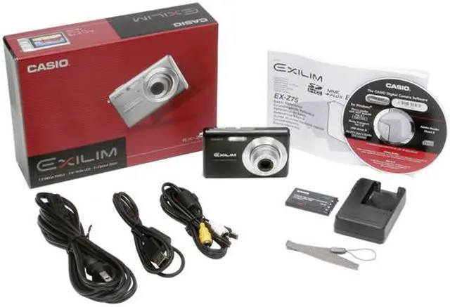 Alt view image 12 of 12 - CASIO EX-Z75BK Black 7.2 MP 3X Optical Zoom Digital Camera