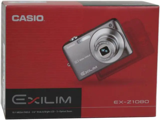 CASIO Exilim EX-Z1080 Gray 10.1 MP Digital Camera - Newegg.com