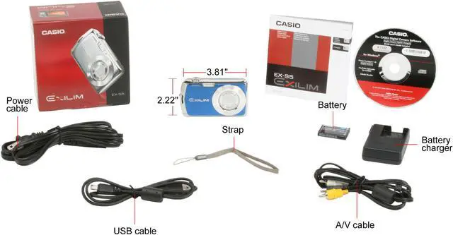 Alt view image 12 of 12 - CASIO EXILIM EX-S5 Blue 10.1 MP 3X Optical Zoom Digital Camera