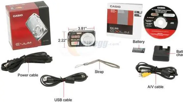 Alt view image 12 of 12 - CASIO EXILIM EX-S5 Black 10.1 MP 3X Optical Zoom Digital Camera