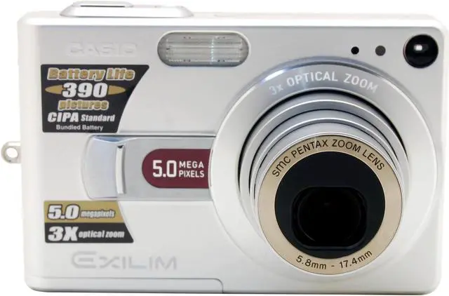 Alt view image 4 of 10 - CASIO Exilim EX-Z50 Silver 5.0MP 3X Optical Zoom Digital Camera