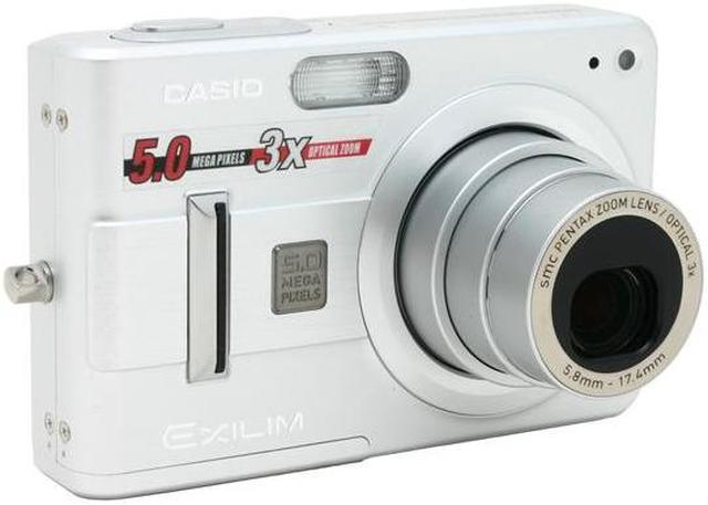CASIO Exilim EX-Z57 Silver 5.0MP 3X Optical Zoom Digital Camera
