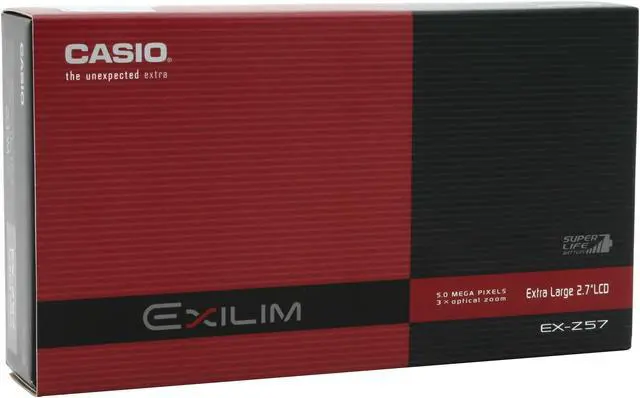 Alt view image 10 of 10 - CASIO Exilim EX-Z57 Silver 5.0MP 3X Optical Zoom Digital Camera