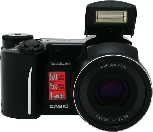 Alt view image 2 of 9 - CASIO EX-P505 Black 5.0MP 5X Optical Zoom Digital Camera