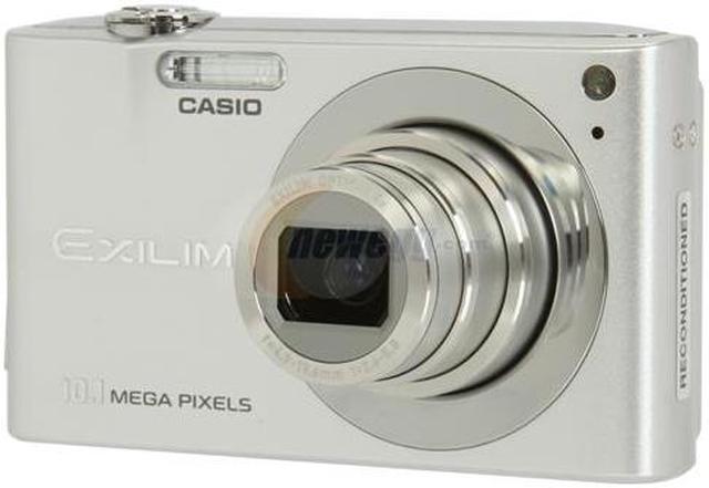 Refurbished: CASIO Exilim EX-Z100 Silver 10.1 MP 28mm Wide Angle