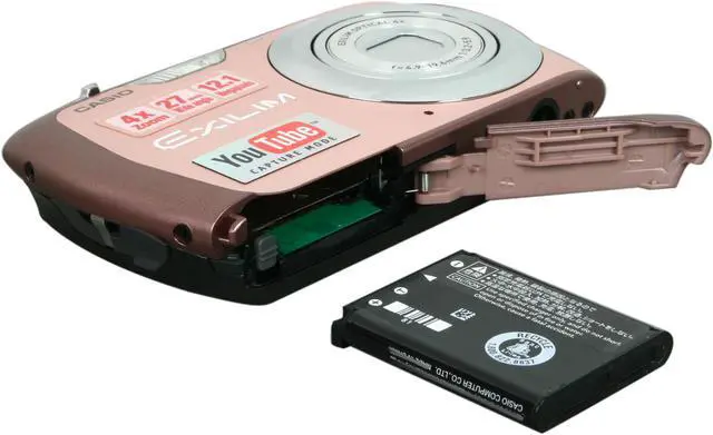 Alt view image 7 of 8 - CASIO EXILIM EX-S8 Pink 12 MP 4X Optical Zoom Digital Camera