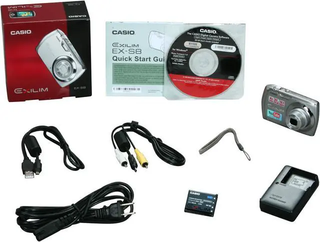 Alt view image 8 of 8 - CASIO EXILIM EX-S8 Silver 12 MP 4X Optical Zoom Digital Camera