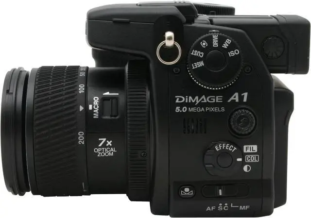 Alt view image 5 of 10 - KONICA MINOLTA DiMAGE A1 Black 5.0MP 7X Optical Zoom Digital Camera