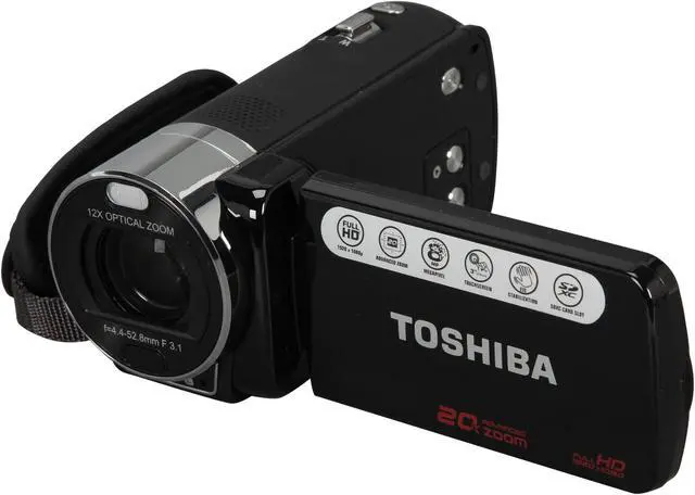 Refurbished: TOSHIBA Camileo X200 (PA3973U-1C0K) Black Full HD HDD