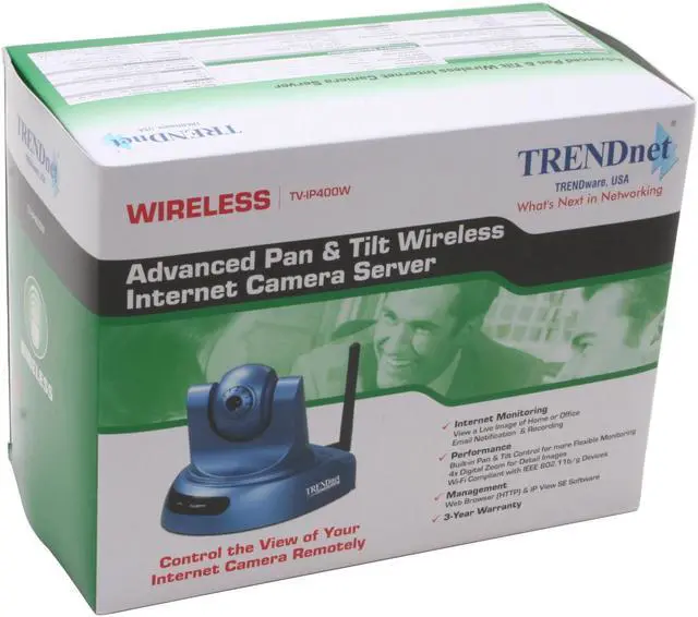 Alt view image 5 of 5 - TRENDnet TV-IP400W 640 x 480 MAX Resolution RJ45 ProView Wireless Advanced Pan/Tilt/Zoom Internet Camera