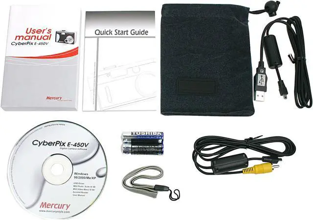 Alt view image 8 of 9 - Mercury Cyberpix E-450V 2-Tone 4.0MP 3X Optical Zoom Digital Camera
