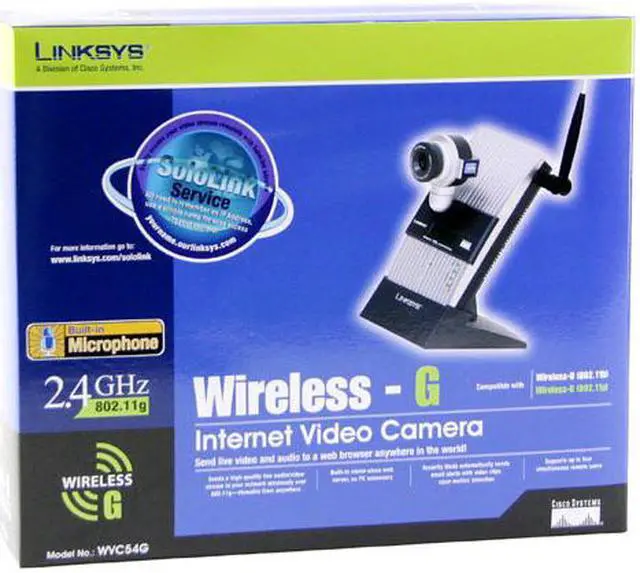 Alt view image 6 of 6 - LINKSYS WVC54G 640 x 480 MAX Resolution Wireless-G Internet Video Camera
