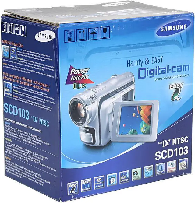 Alt view image 8 of 8 - SAMSUNG SCD-103 1/6" 680K Pixels CCD 2.5" LCD 18X Optical Zoom MiniDV Camcorder