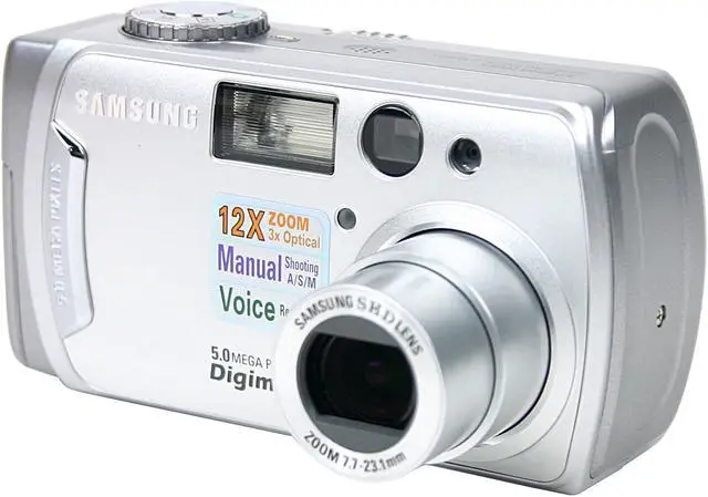 Alt view image 2 of 9 - SAMSUNG DIGIMAX 530 Silver 5.0MP 3X Optical Zoom Digital Camera