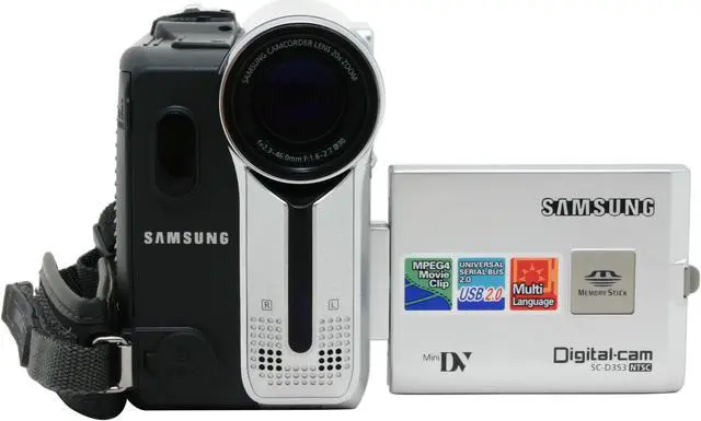 Alt view image 2 of 10 - SAMSUNG SC-D353 1/6" CCD 2.5" 112K LCD 20X Optical Zoom MiniDV Camcorder