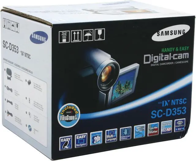 Alt view image 10 of 10 - SAMSUNG SC-D353 1/6" CCD 2.5" 112K LCD 20X Optical Zoom MiniDV Camcorder
