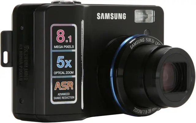 Alt view image 7 of 11 - SAMSUNG S850 Black 8.1 MP 5X Optical Zoom Digital Camera